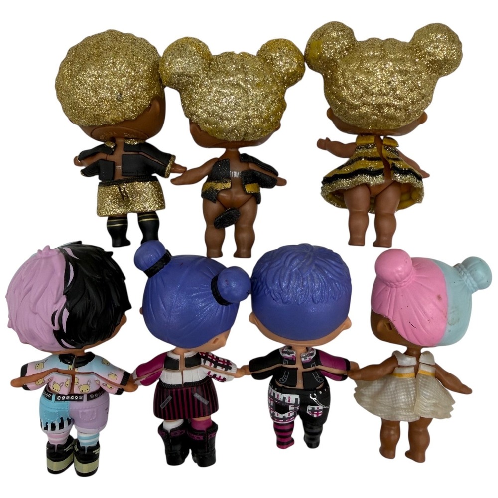 LOL Surprise Doll Lot of 7 Queen Bee King Bee Glitter Boy Girl Figures Mixed Set - Picture 4 of 4